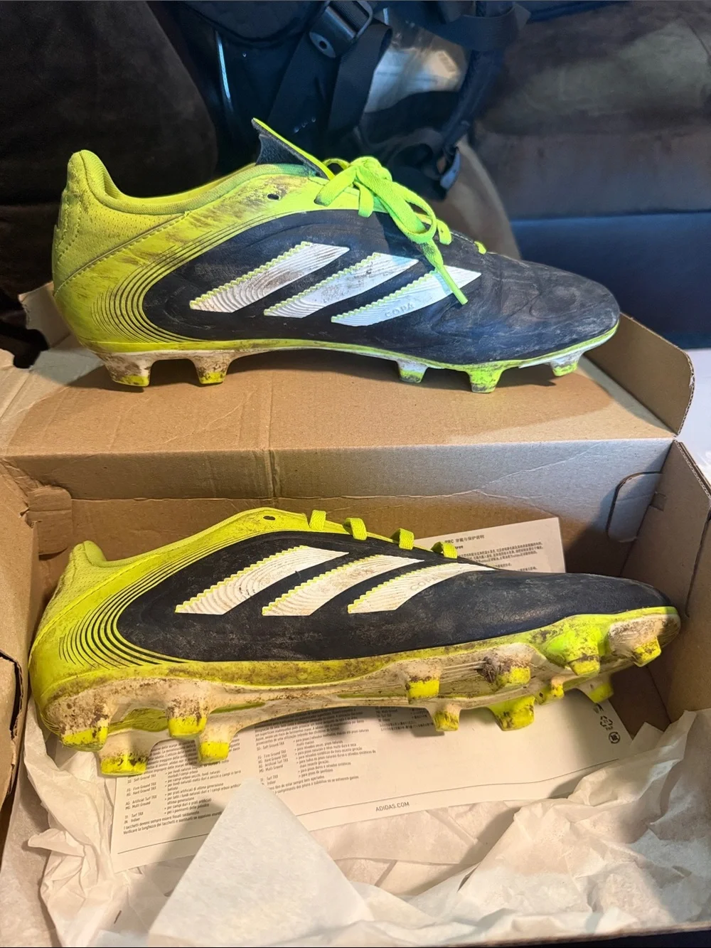 Adidas Neon Green & Black Soccer Cleats